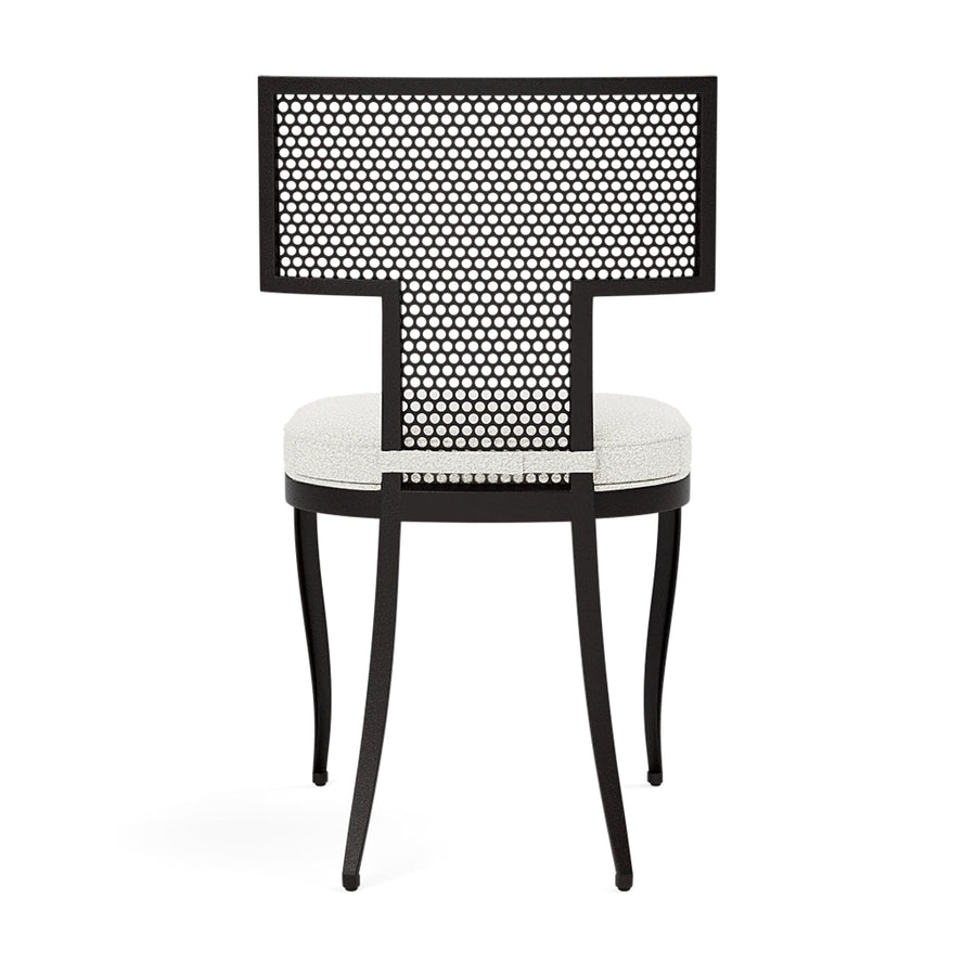 Made Goods Hadley Metal Outdoor Dining Chair in Lambro Boucle