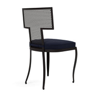 Made Goods Hadley Metal Outdoor Dining Chair in Lambro Boucle