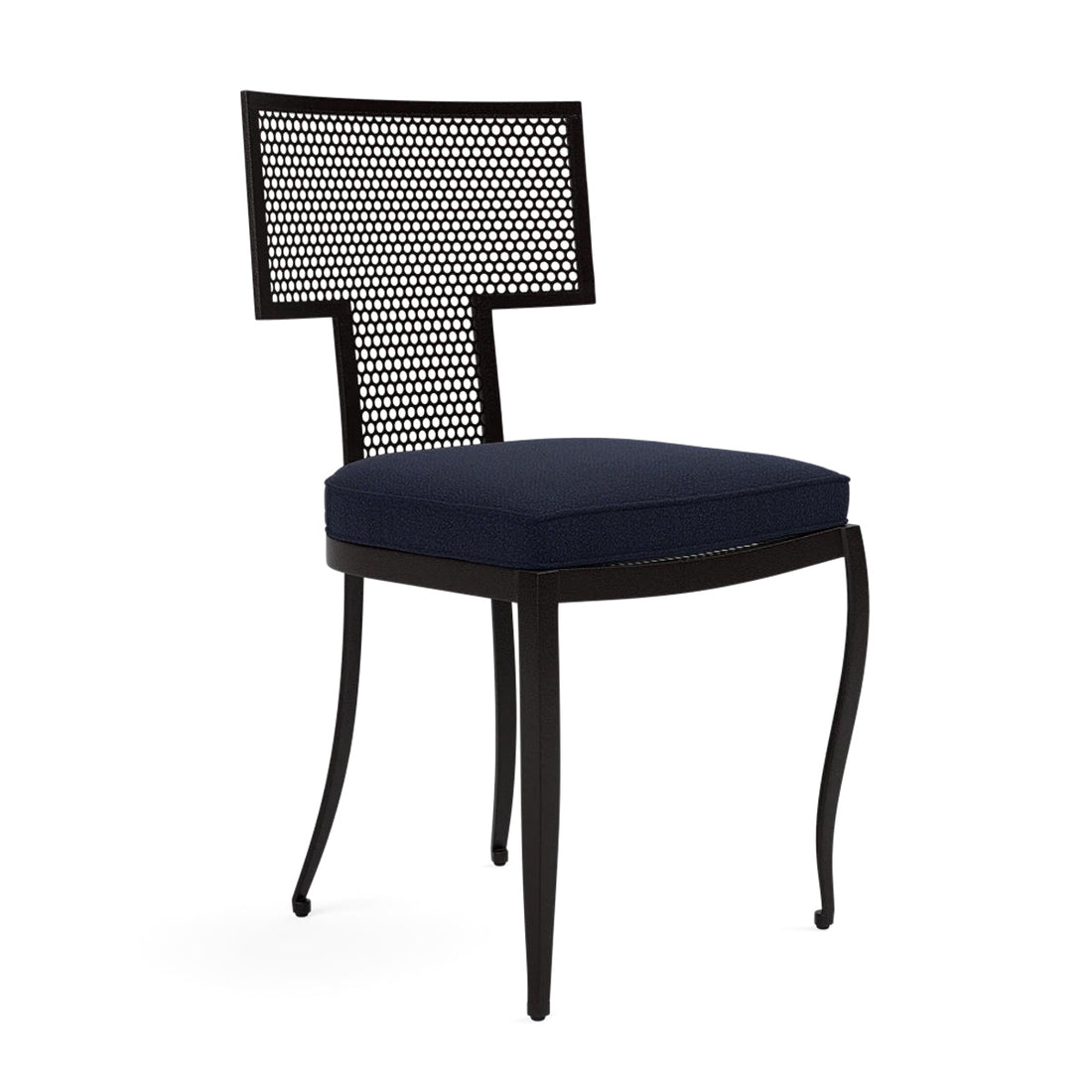 Made Goods Hadley Metal Outdoor Dining Chair in Lambro Boucle