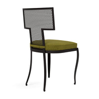 Made Goods Hadley Metal Outdoor Dining Chair in Lambro Boucle