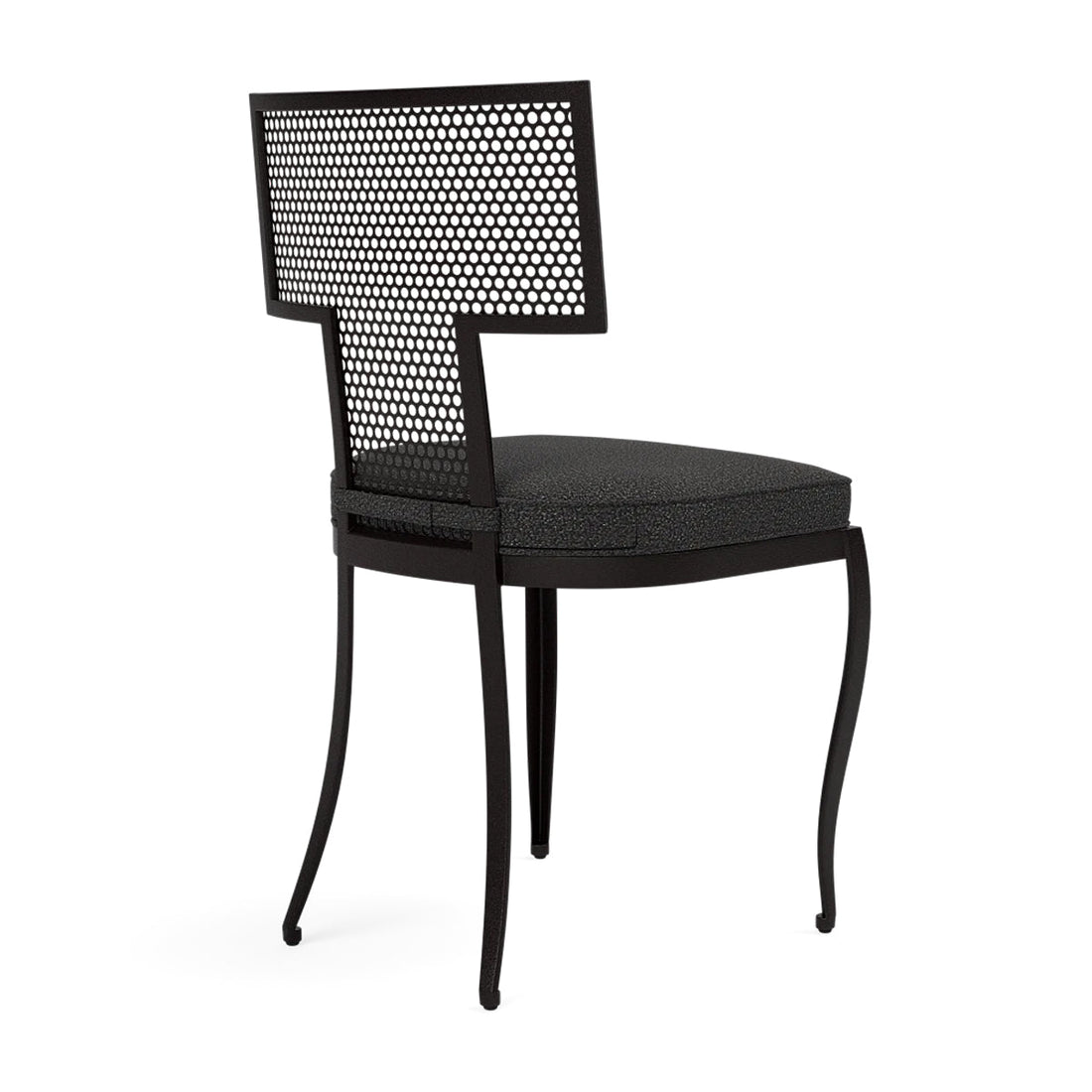 Made Goods Hadley Metal Outdoor Dining Chair in Lambro Boucle