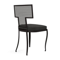 Made Goods Hadley Metal Outdoor Dining Chair in Lambro Boucle