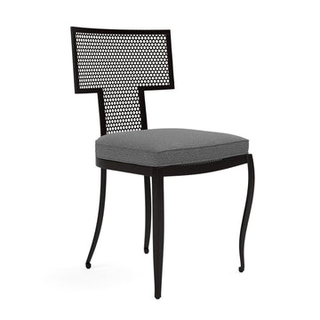 Made Goods Hadley Metal Outdoor Dining Chair in Weser Fabric