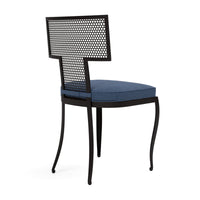 Made Goods Hadley Metal Outdoor Dining Chair in Weser Fabric