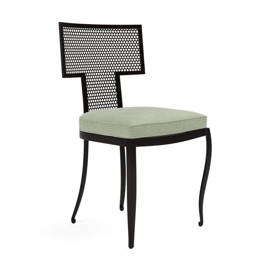 Made Goods Hadley Metal Outdoor Dining Chair in Weser Fabric