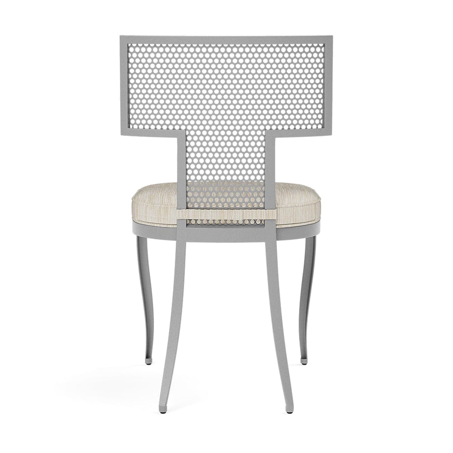 Made Goods Hadley Metal Outdoor Dining Chair in Danube Mix Beige Fabric