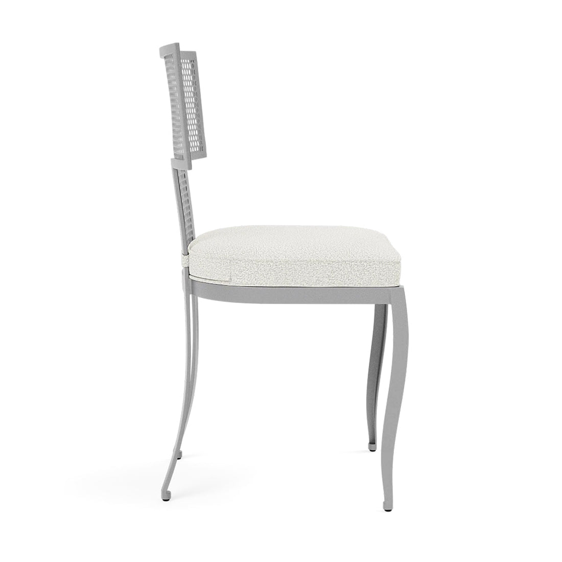 Made Goods Hadley Metal Outdoor Dining Chair in Lambro Boucle