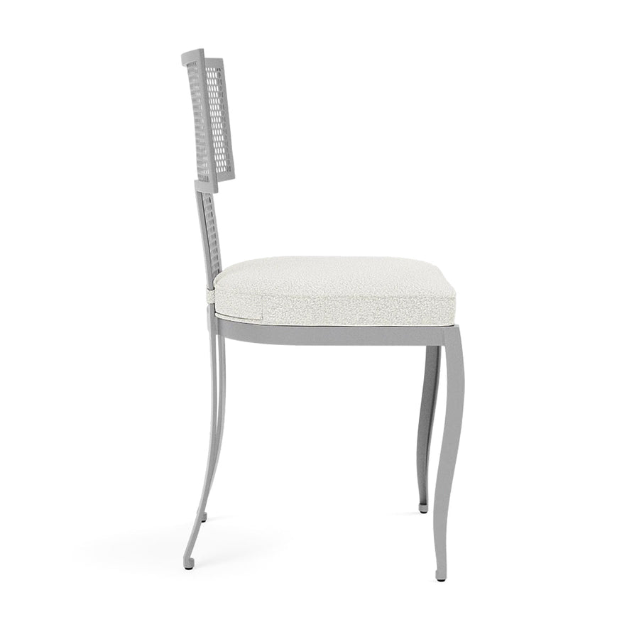 Made Goods Hadley Metal Outdoor Dining Chair in Lambro Boucle