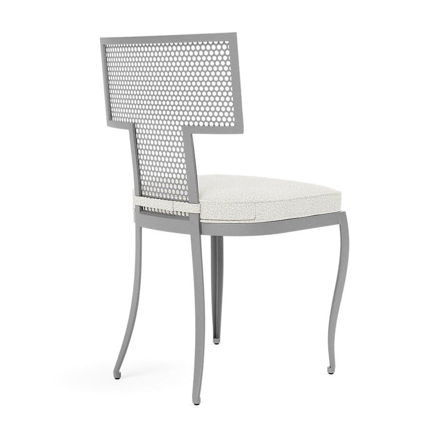 Made Goods Hadley Metal Outdoor Dining Chair in Lambro Boucle