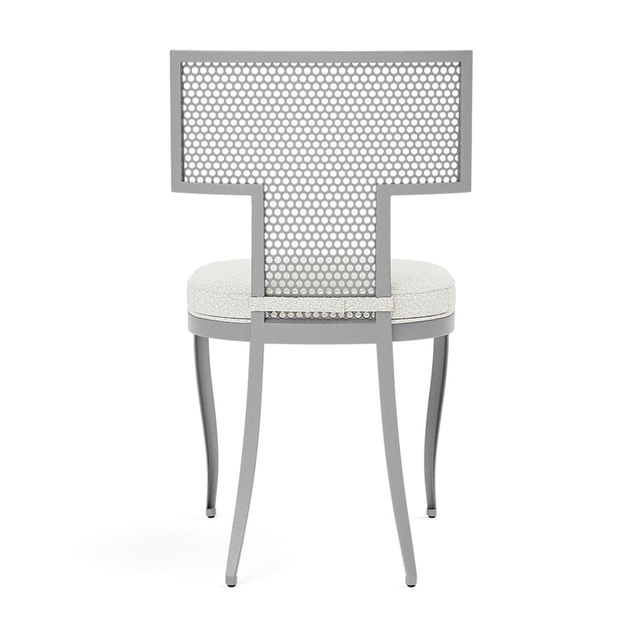 Made Goods Hadley Metal Outdoor Dining Chair in Lambro Boucle