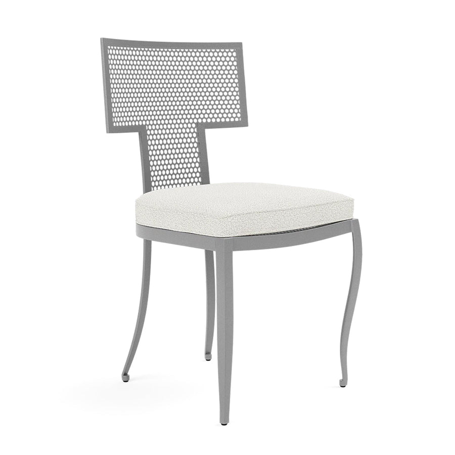 Made Goods Hadley Metal Outdoor Dining Chair in Lambro Boucle