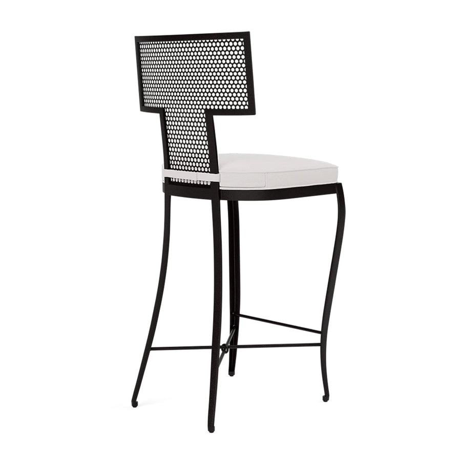 Made Goods Hadley Metal Outdoor Counter Stool in Alsek Fabric