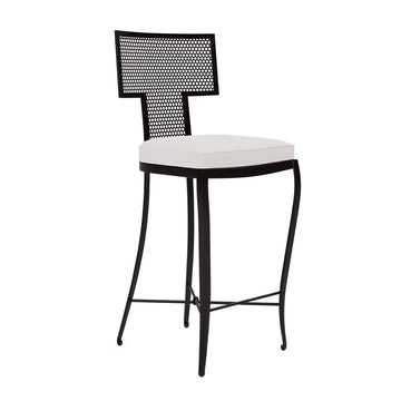 Made Goods Hadley Metal Outdoor Counter Stool in Alsek Fabric