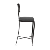 Made Goods Hadley Metal Outdoor Counter Stool in Alsek Fabric