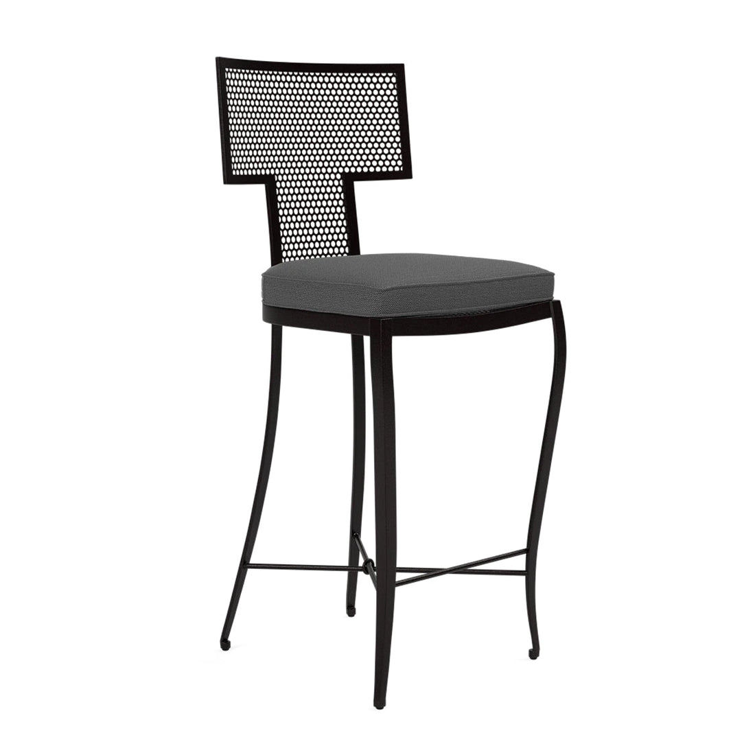 Made Goods Hadley Metal Outdoor Counter Stool in Alsek Fabric