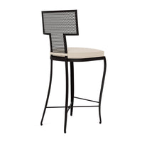 Made Goods Hadley Metal Outdoor Counter Stool in Alsek Fabric