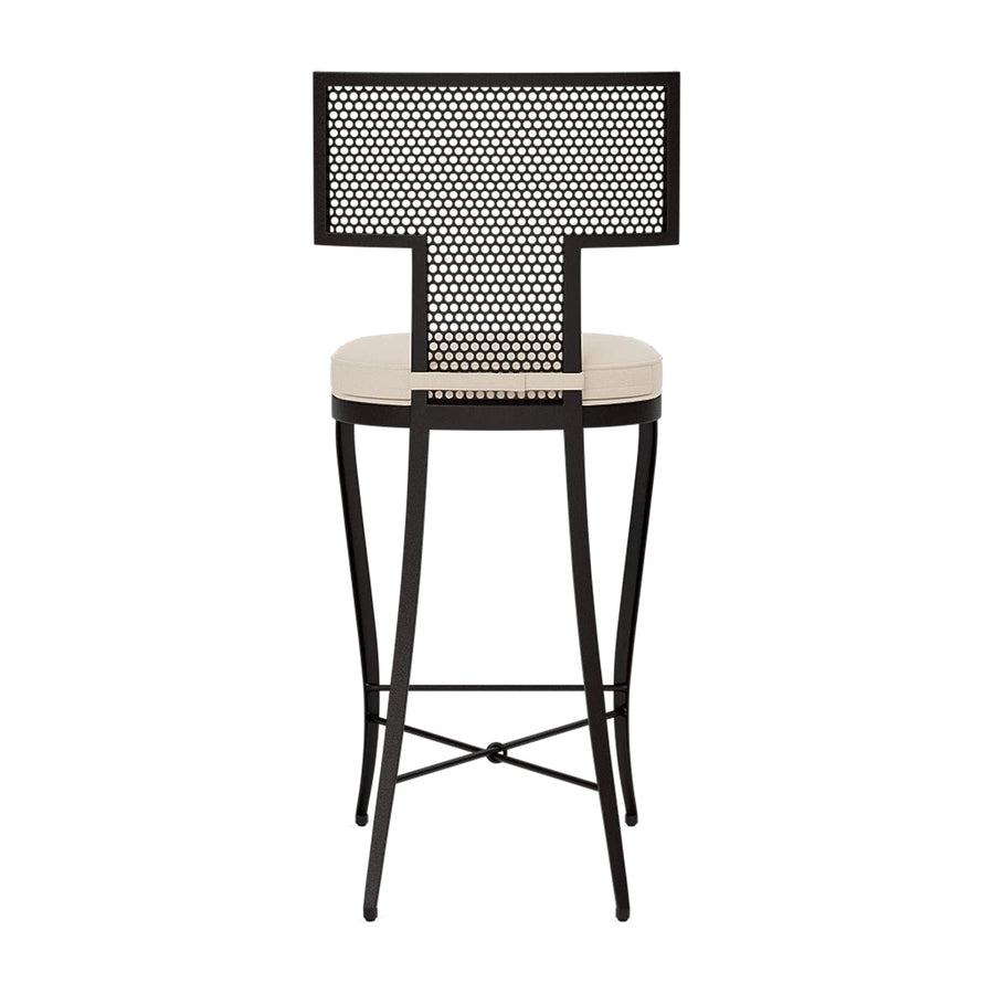 Made Goods Hadley Metal Outdoor Counter Stool in Alsek Fabric