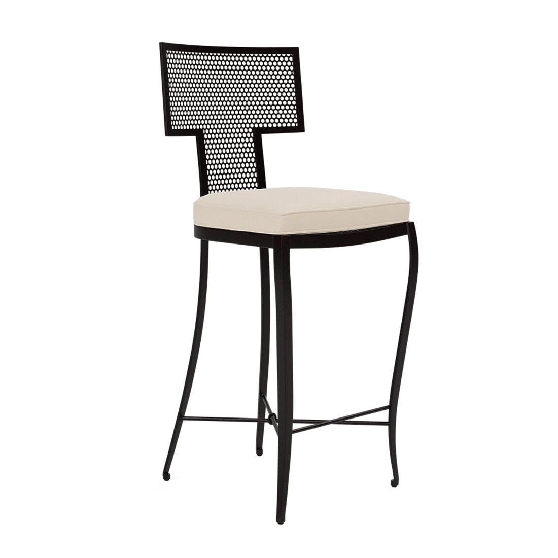 Made Goods Hadley Metal Outdoor Counter Stool in Alsek Fabric