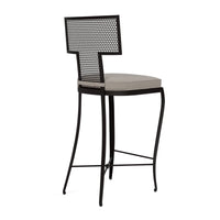 Made Goods Hadley Metal Outdoor Counter Stool in Alsek Fabric