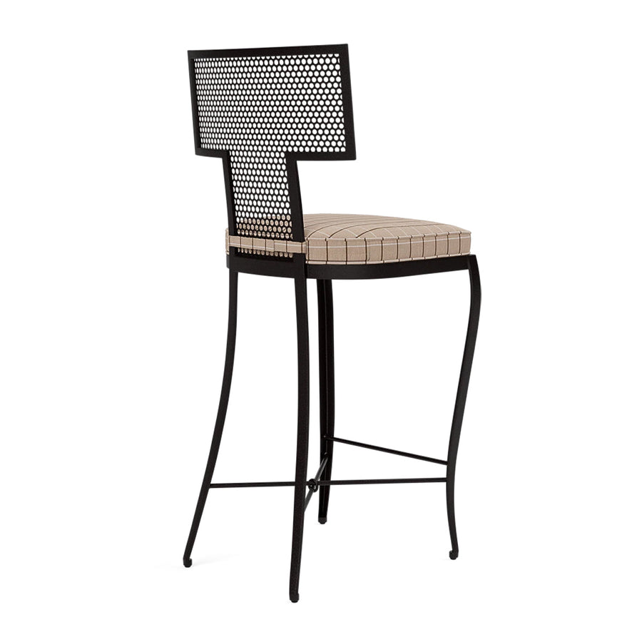 Made Goods Hadley Metal Outdoor Counter Stool in Clyde Fabric