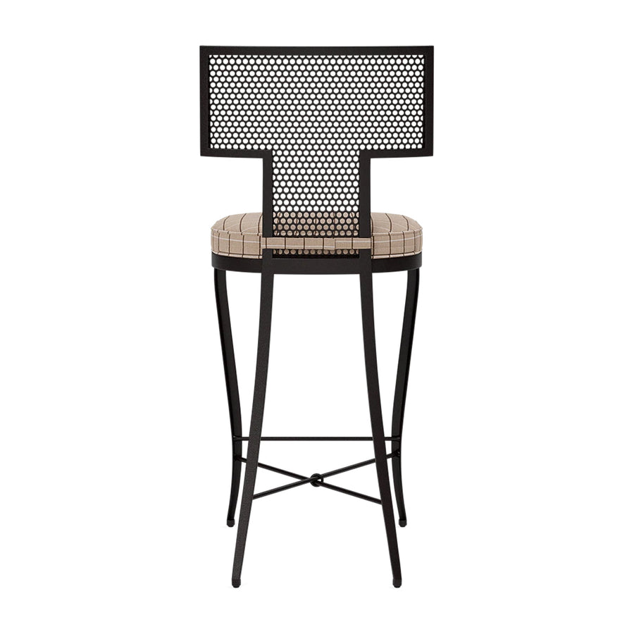 Made Goods Hadley Metal Outdoor Counter Stool in Clyde Fabric