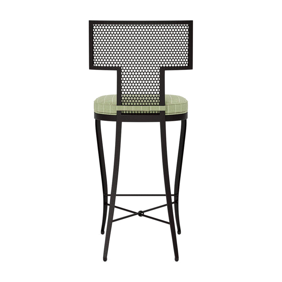 Made Goods Hadley Metal Outdoor Counter Stool in Clyde Fabric