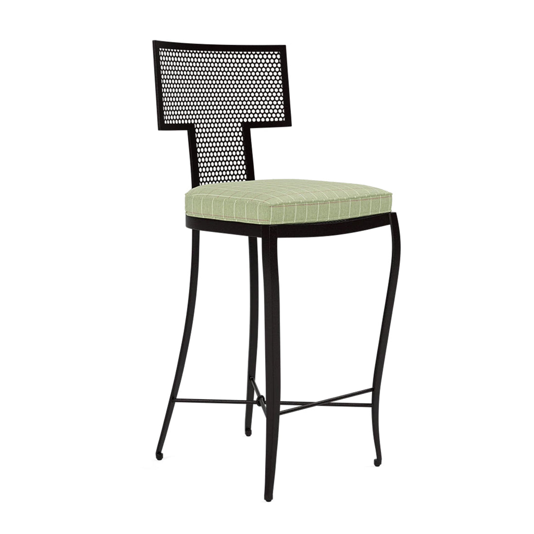 Made Goods Hadley Metal Outdoor Counter Stool in Clyde Fabric