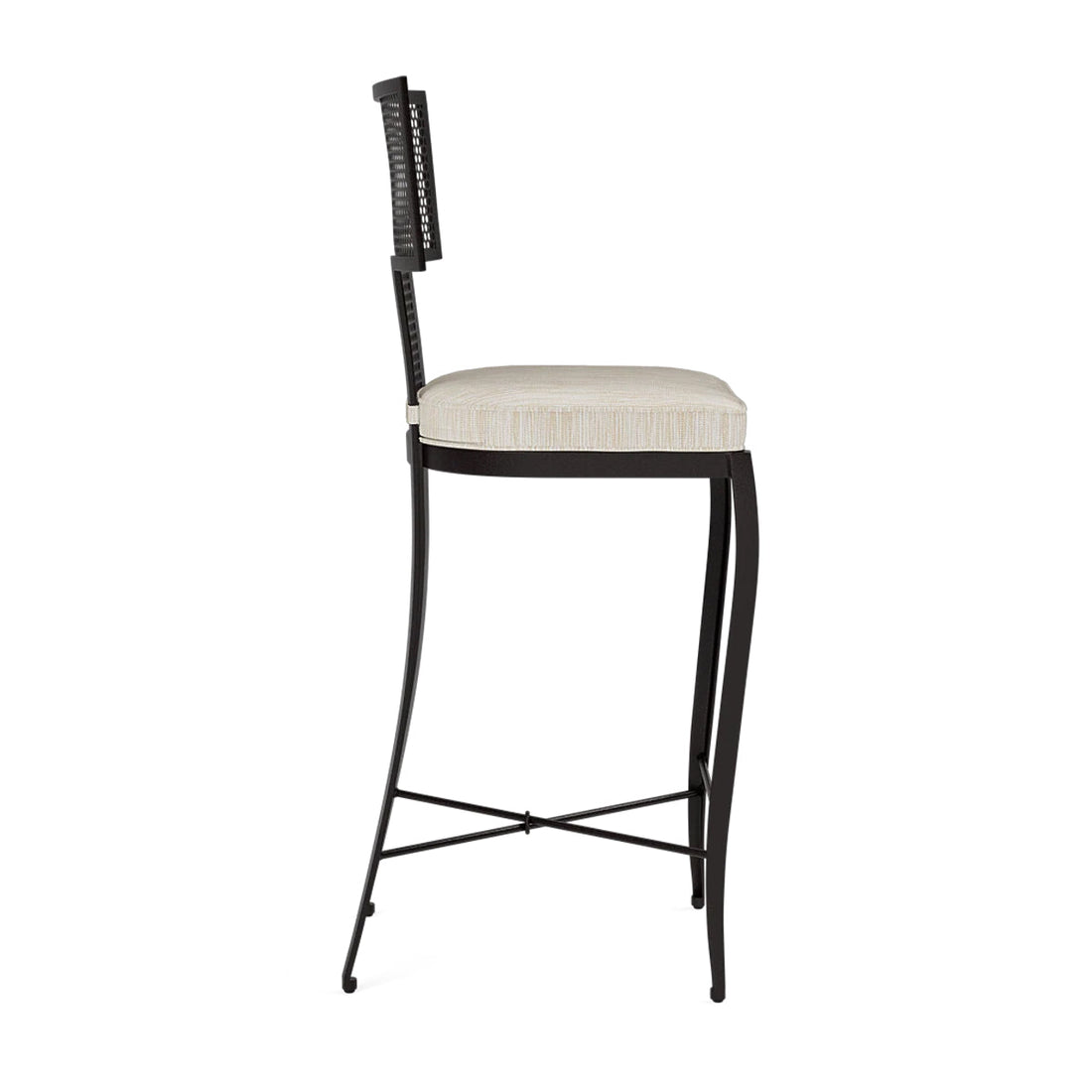 Made Goods Hadley Metal Outdoor Counter Stool in Danube Fabric