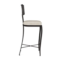 Made Goods Hadley Metal Outdoor Counter Stool in Danube Fabric