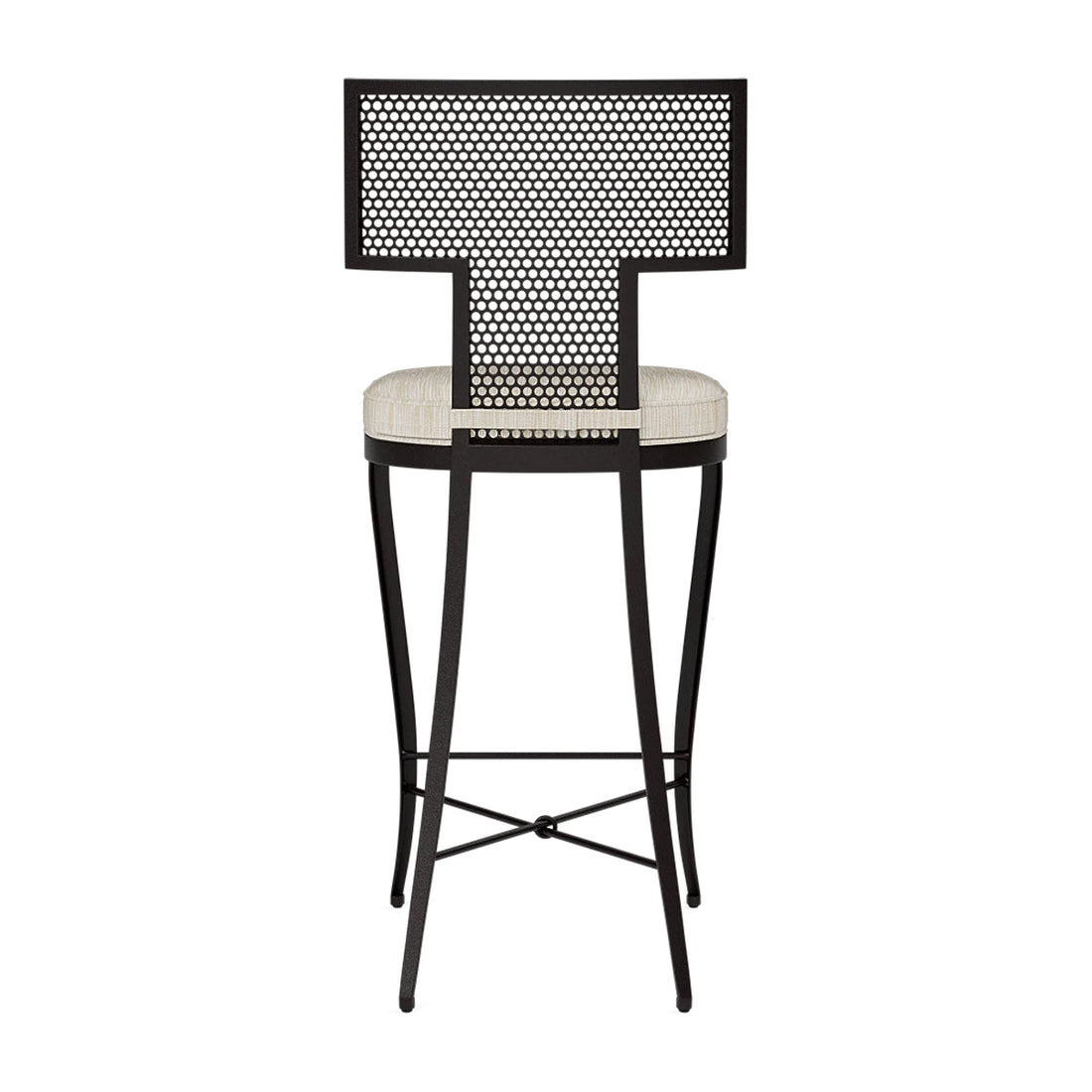 Made Goods Hadley Metal Outdoor Counter Stool in Danube Fabric