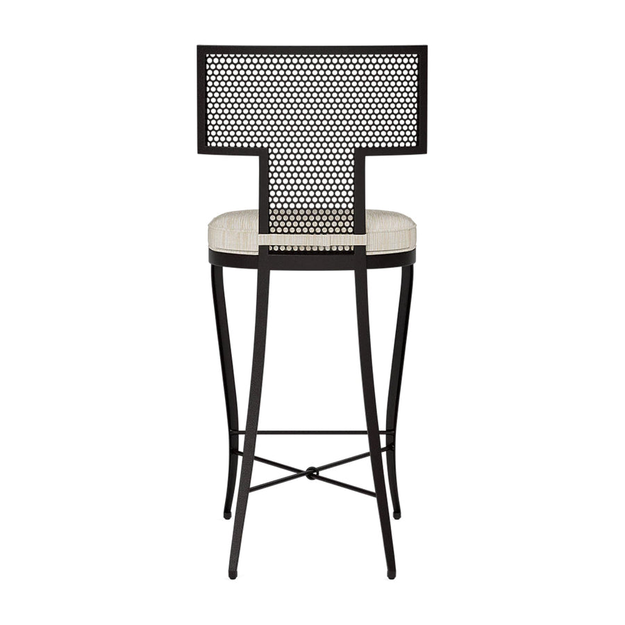 Made Goods Hadley Metal Outdoor Counter Stool in Danube Fabric