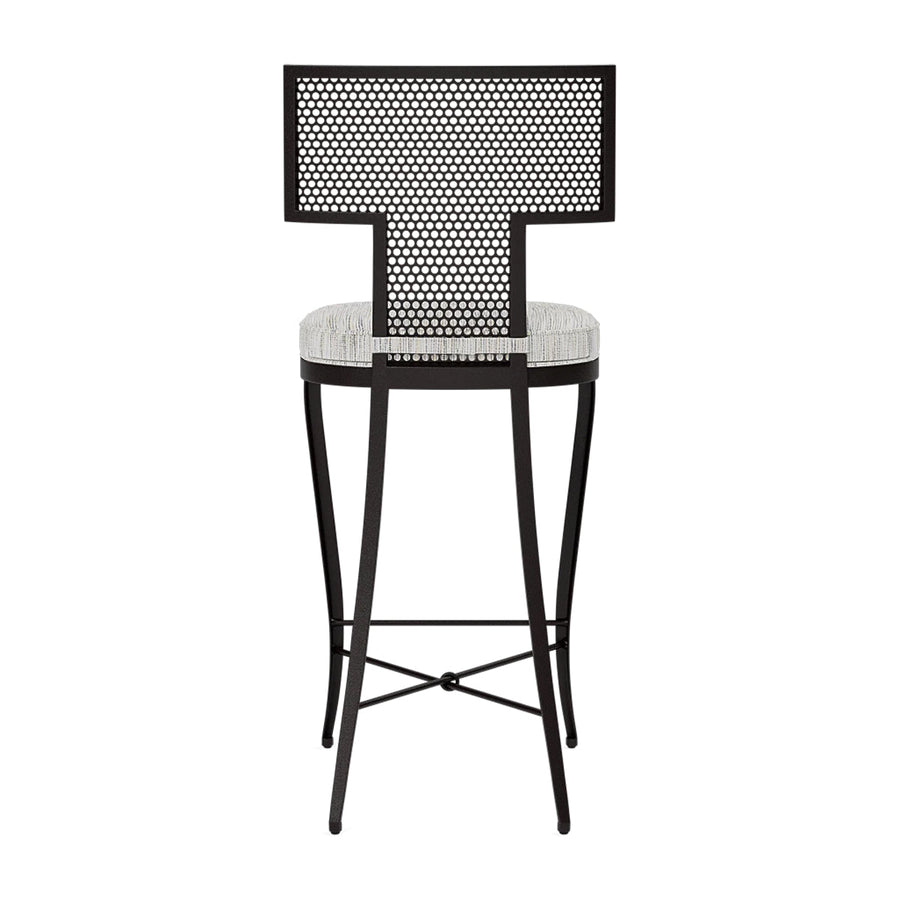 Made Goods Hadley Metal Outdoor Counter Stool in Danube Fabric