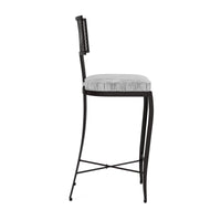 Made Goods Hadley Metal Outdoor Counter Stool in Danube Fabric