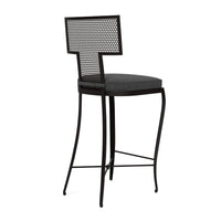 Made Goods Hadley Metal Outdoor Counter Stool in Pagua Fabric