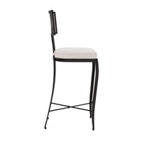 Made Goods Hadley Metal Outdoor Counter Stool in Pagua Fabric