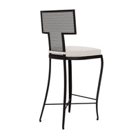 Made Goods Hadley Metal Outdoor Counter Stool in Pagua Fabric