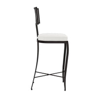 Made Goods Hadley Metal Outdoor Counter Stool in Pagua Fabric