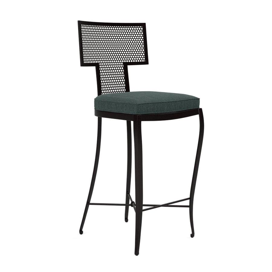 Made Goods Hadley Metal Outdoor Counter Stool in Pagua Fabric