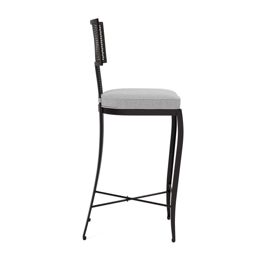 Made Goods Hadley Metal Outdoor Counter Stool in Pagua Fabric