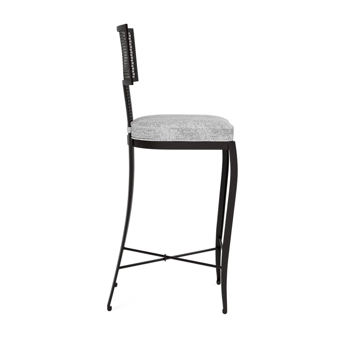 Made Goods Hadley Metal Outdoor Counter Stool in Volta Fabric