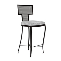 Made Goods Hadley Metal Outdoor Counter Stool in Volta Fabric