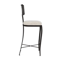 Made Goods Hadley Metal Outdoor Counter Stool in Volta Fabric