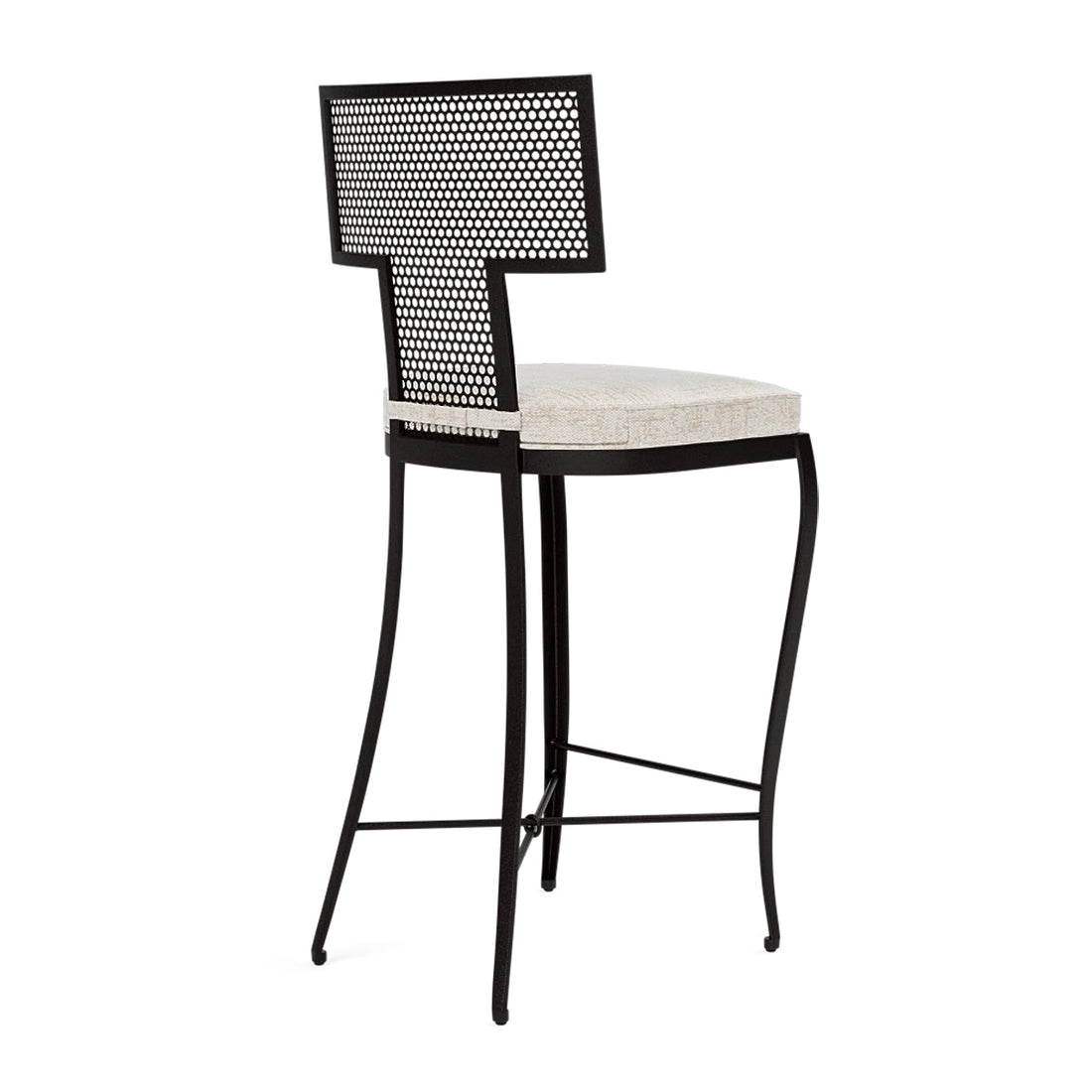 Made Goods Hadley Metal Outdoor Counter Stool in Volta Fabric