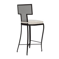 Made Goods Hadley Metal Outdoor Counter Stool in Volta Fabric