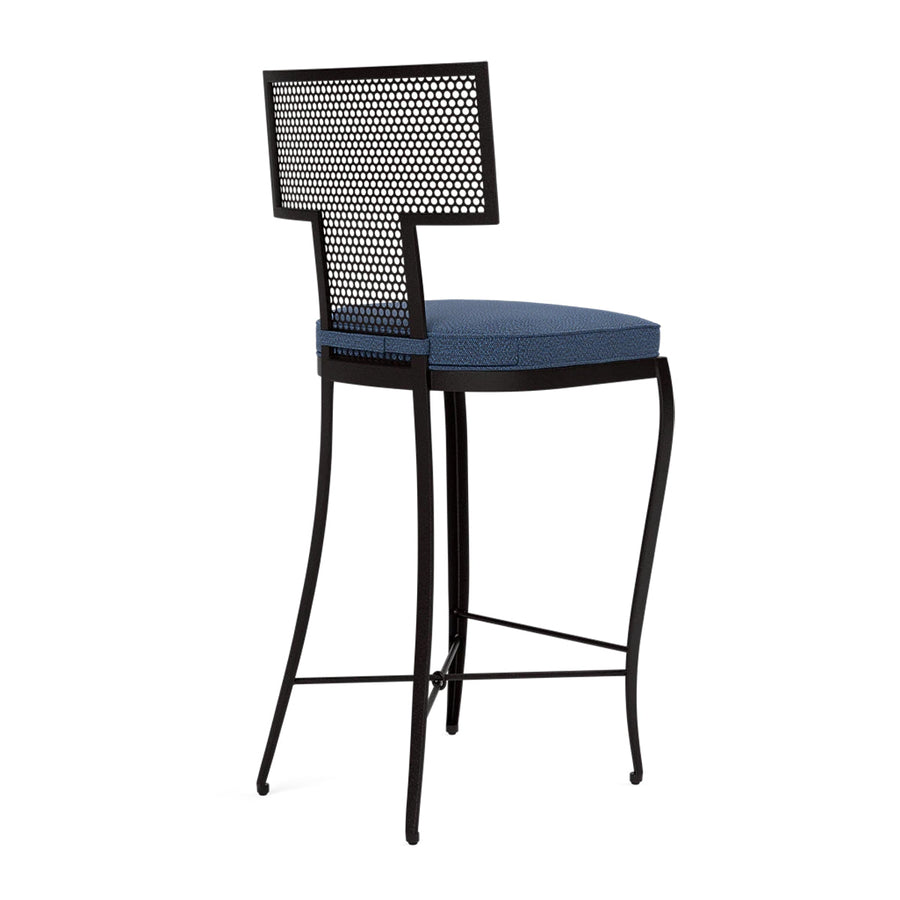 Made Goods Hadley Metal Outdoor Counter Stool in Weser Fabric