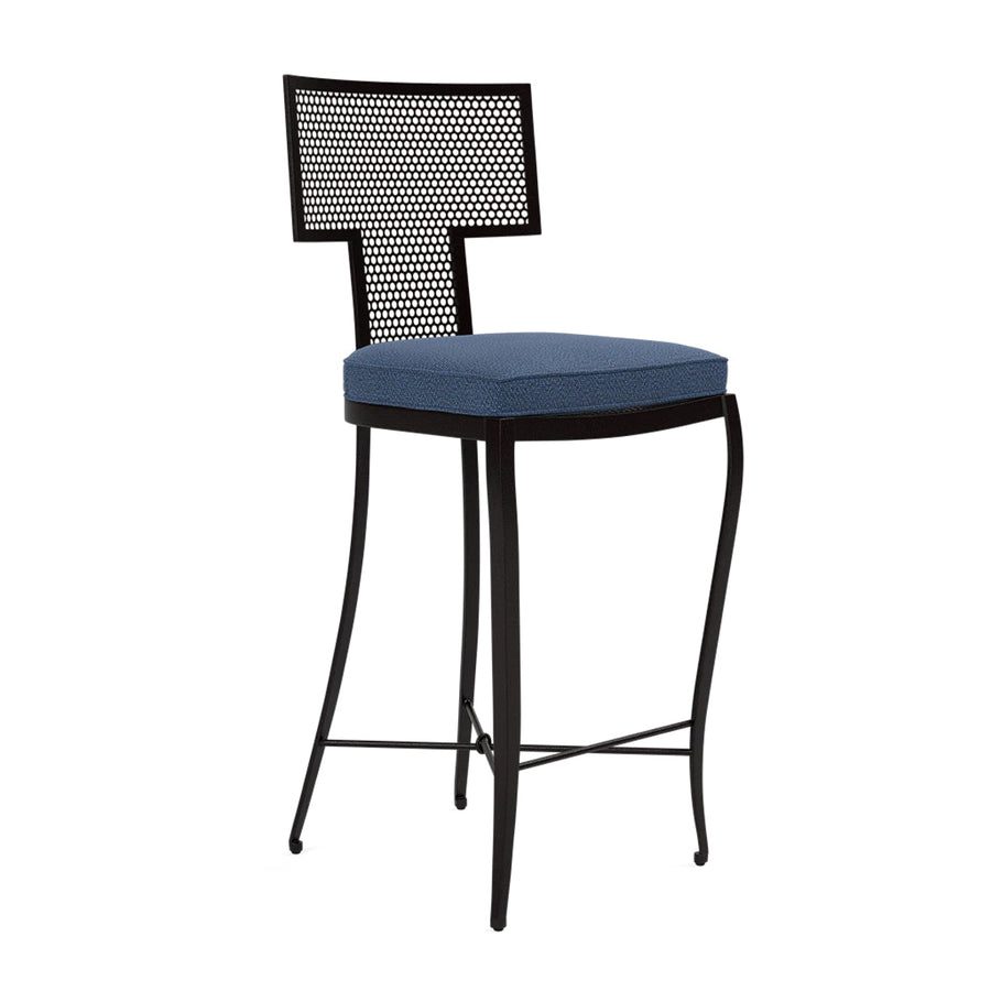 Made Goods Hadley Metal Outdoor Counter Stool in Weser Fabric