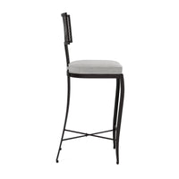 Made Goods Hadley Metal Outdoor Counter Stool in Weser Fabric