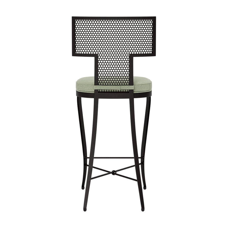 Made Goods Hadley Metal Outdoor Counter Stool in Weser Fabric