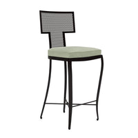 Made Goods Hadley Metal Outdoor Counter Stool in Weser Fabric