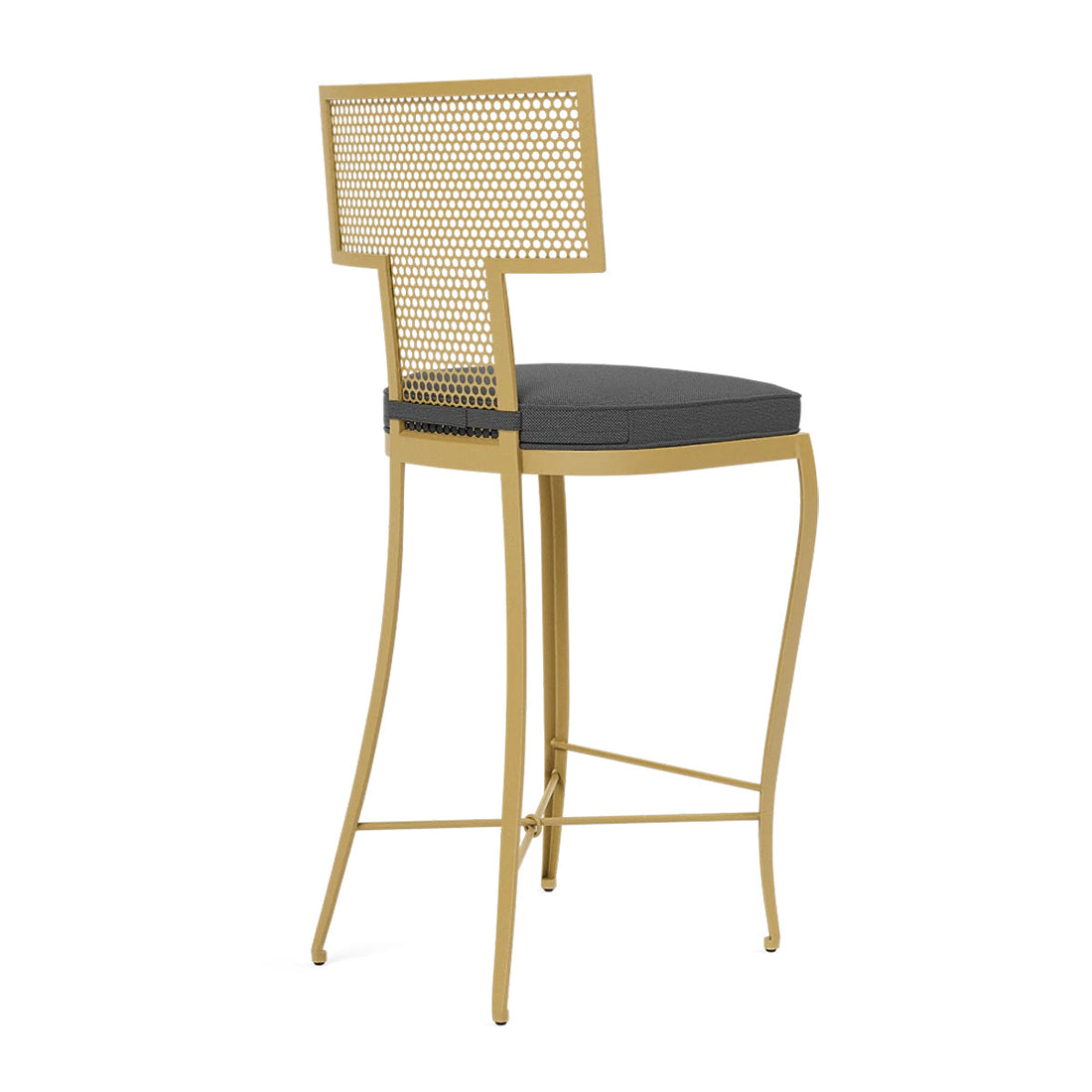 Made Goods Hadley Metal Outdoor Counter Stool in Alsek Fabric